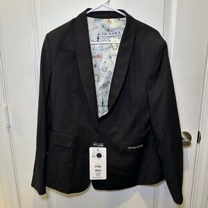 NWT Fun.com Friends Embroidered Blazer for Women